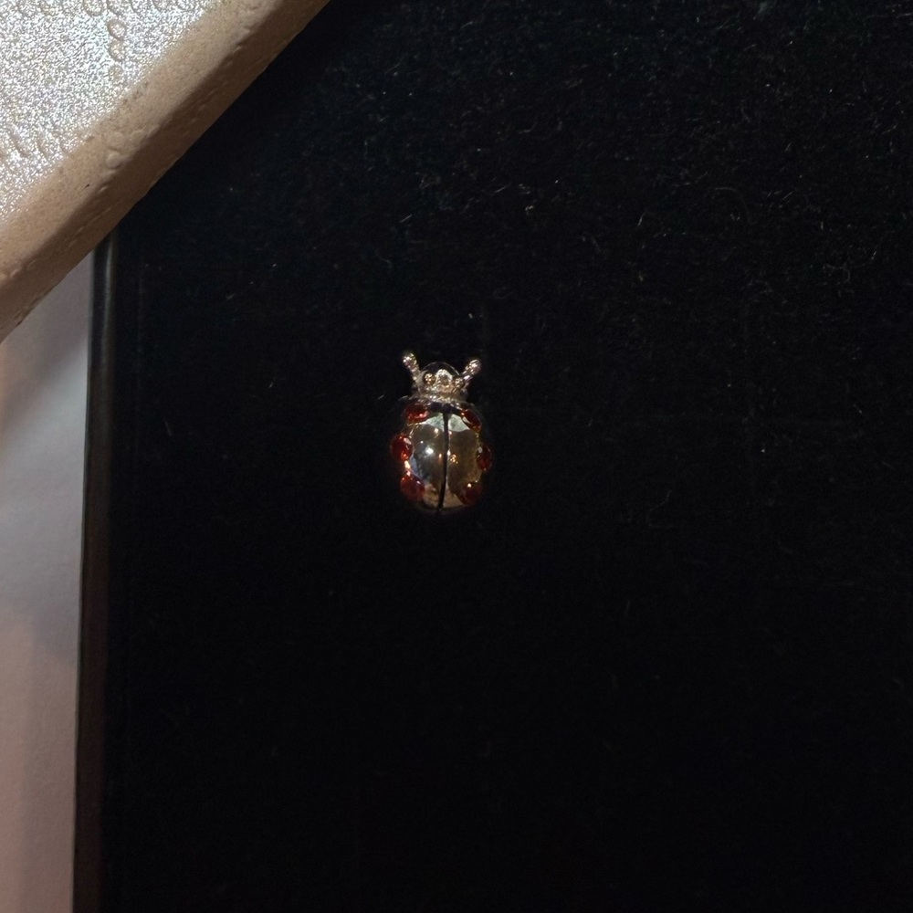 Cherished Moments Sterling Silver Ladybug Earring (1)